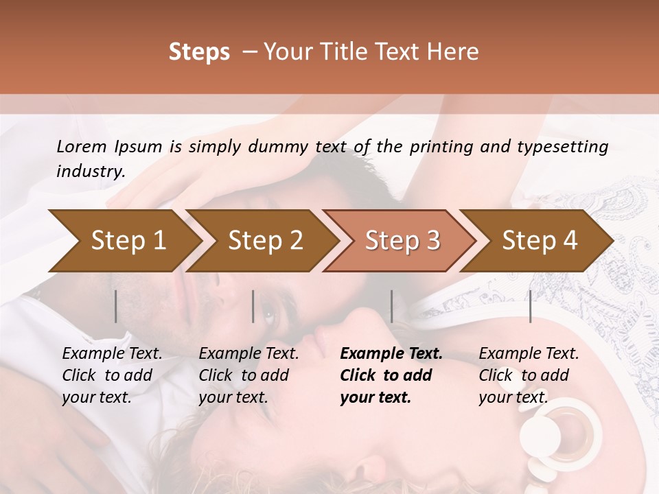 Couple In White >> Sleeping Together PowerPoint Template