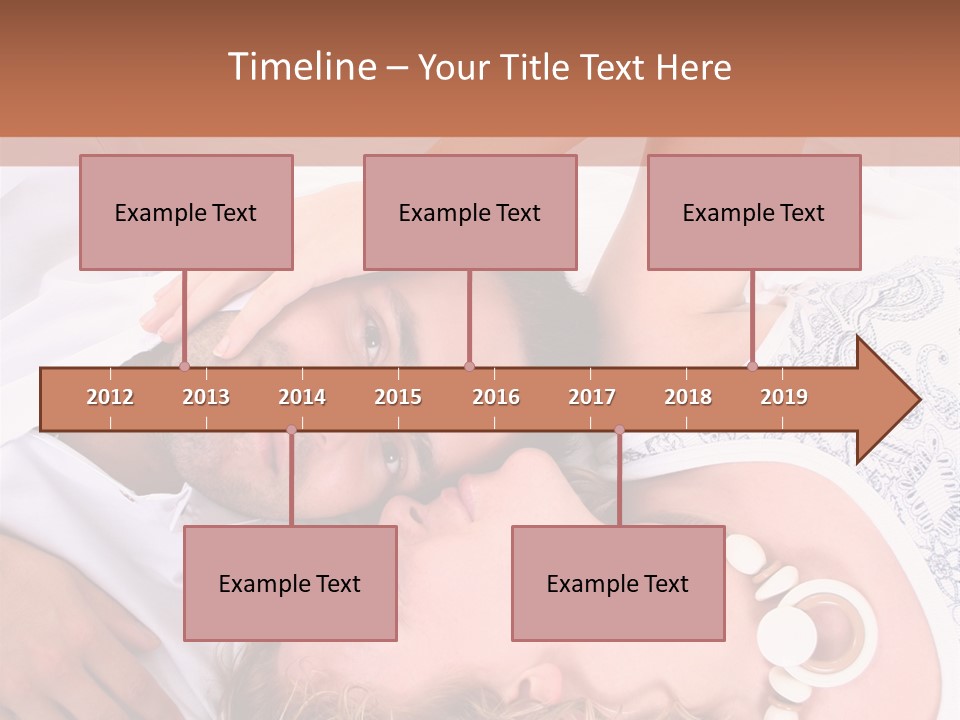 Couple In White >> Sleeping Together PowerPoint Template