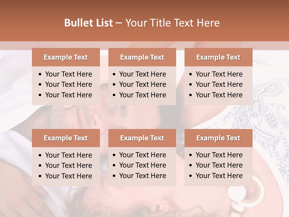 Couple In White >> Sleeping Together PowerPoint Template