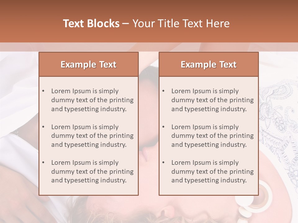 Couple In White >> Sleeping Together PowerPoint Template