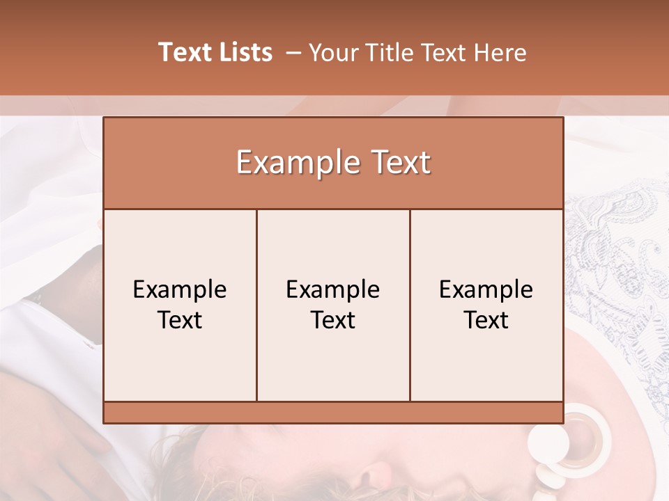 Couple In White >> Sleeping Together PowerPoint Template