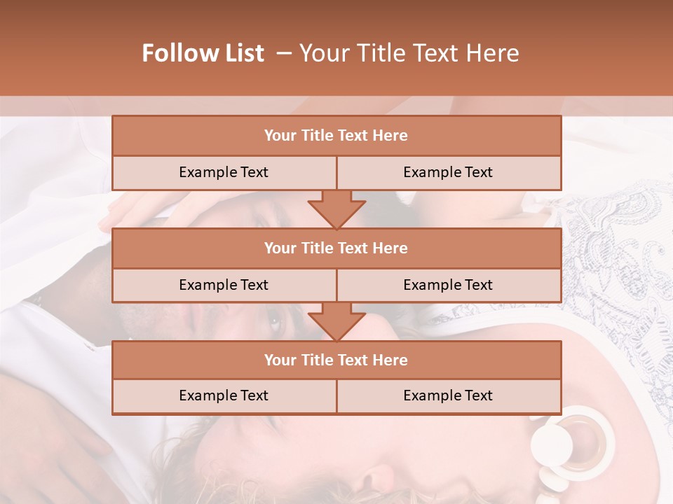 Couple In White >> Sleeping Together PowerPoint Template