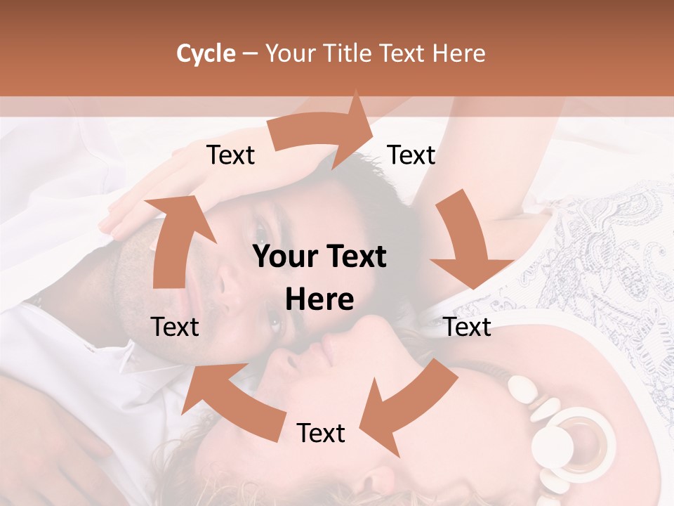 Couple In White >> Sleeping Together PowerPoint Template