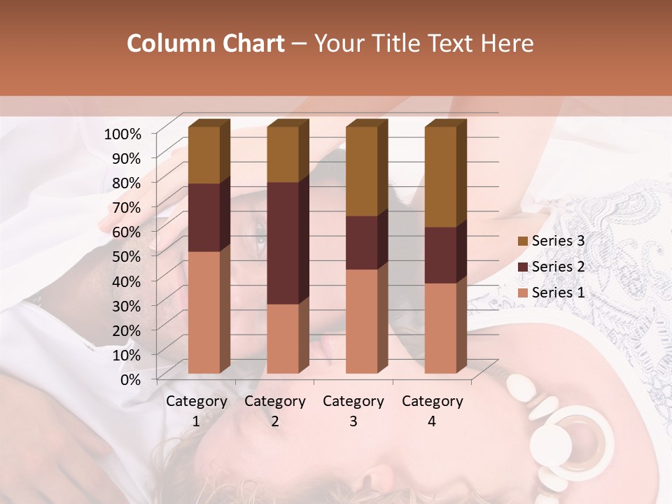 Couple In White >> Sleeping Together PowerPoint Template