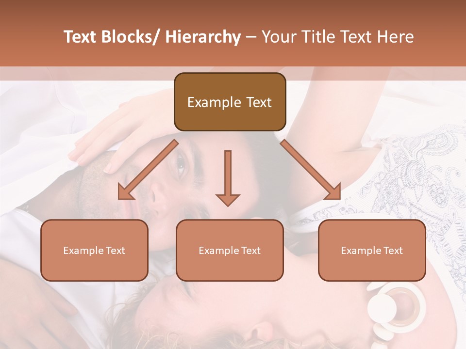 Couple In White >> Sleeping Together PowerPoint Template