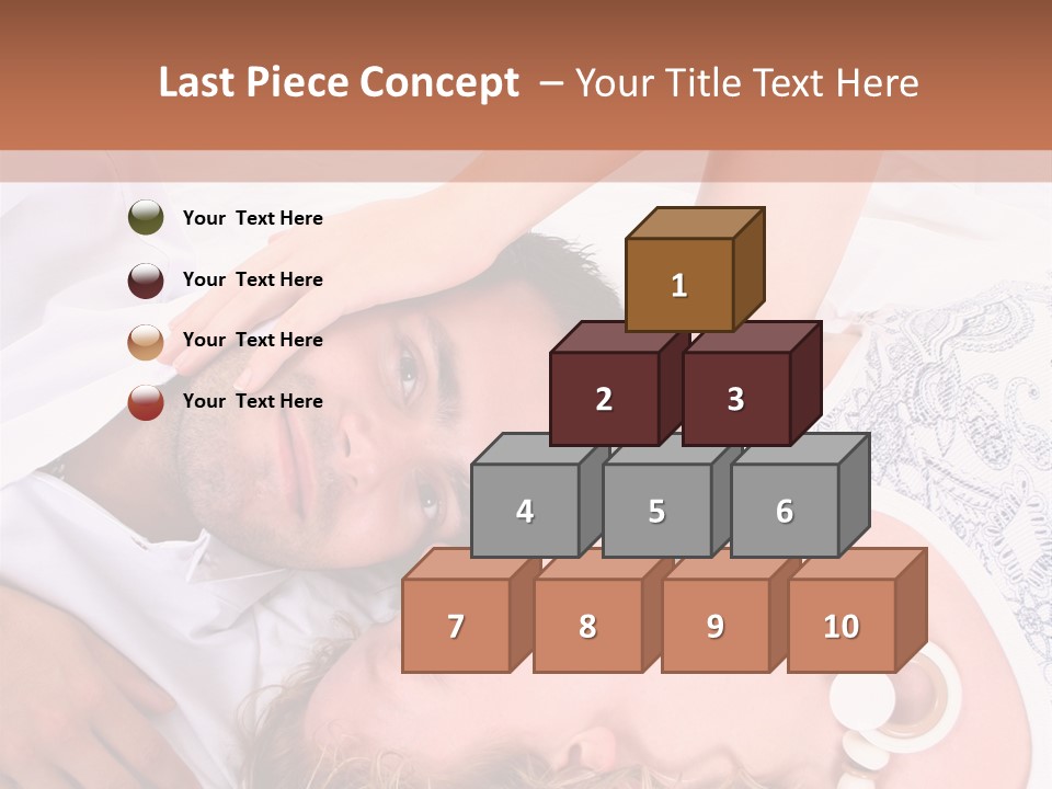 Couple In White >> Sleeping Together PowerPoint Template