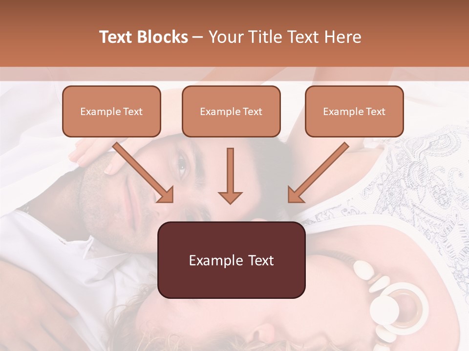 Couple In White >> Sleeping Together PowerPoint Template