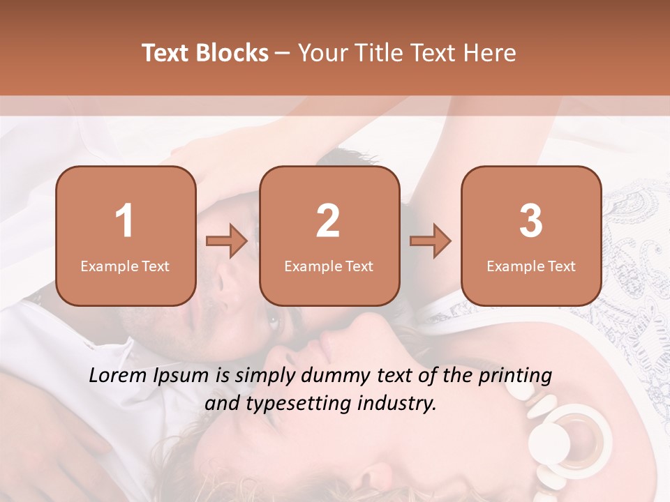 Couple In White >> Sleeping Together PowerPoint Template