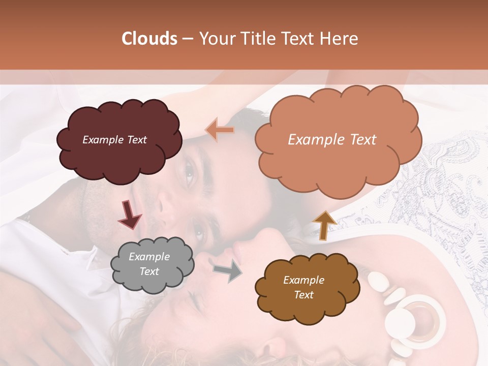 Couple In White >> Sleeping Together PowerPoint Template