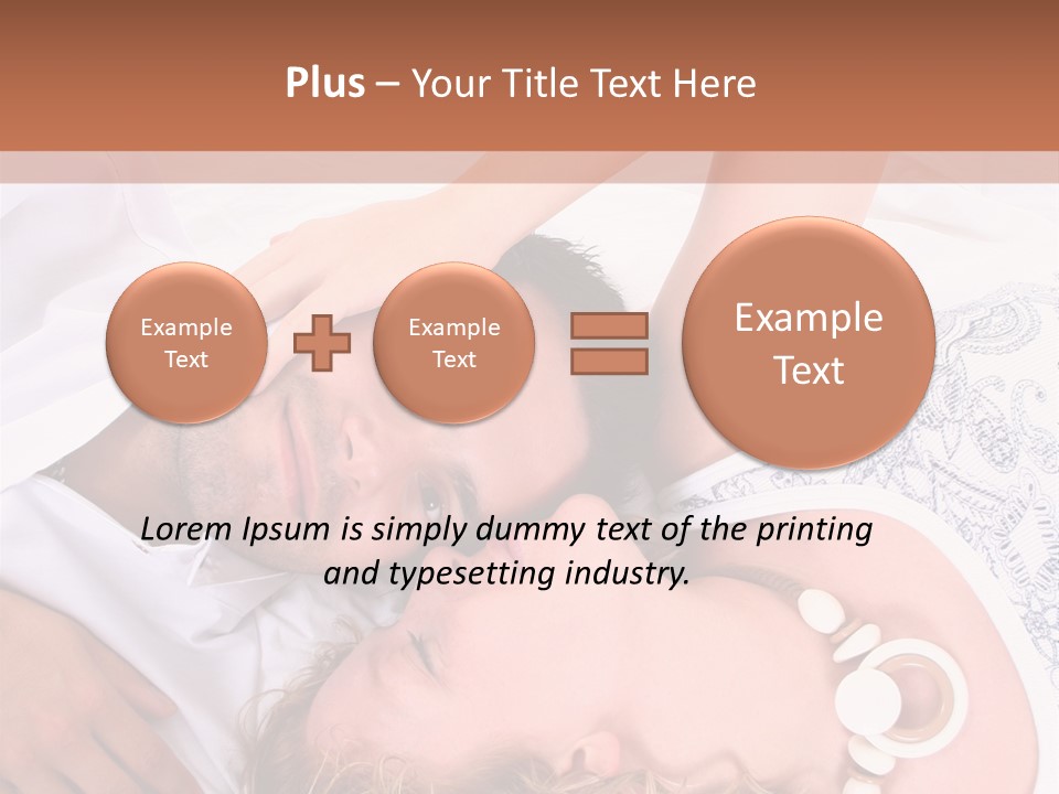 Couple In White >> Sleeping Together PowerPoint Template