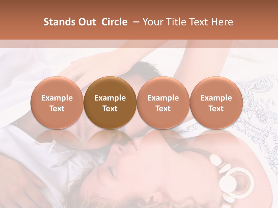 Couple In White >> Sleeping Together PowerPoint Template