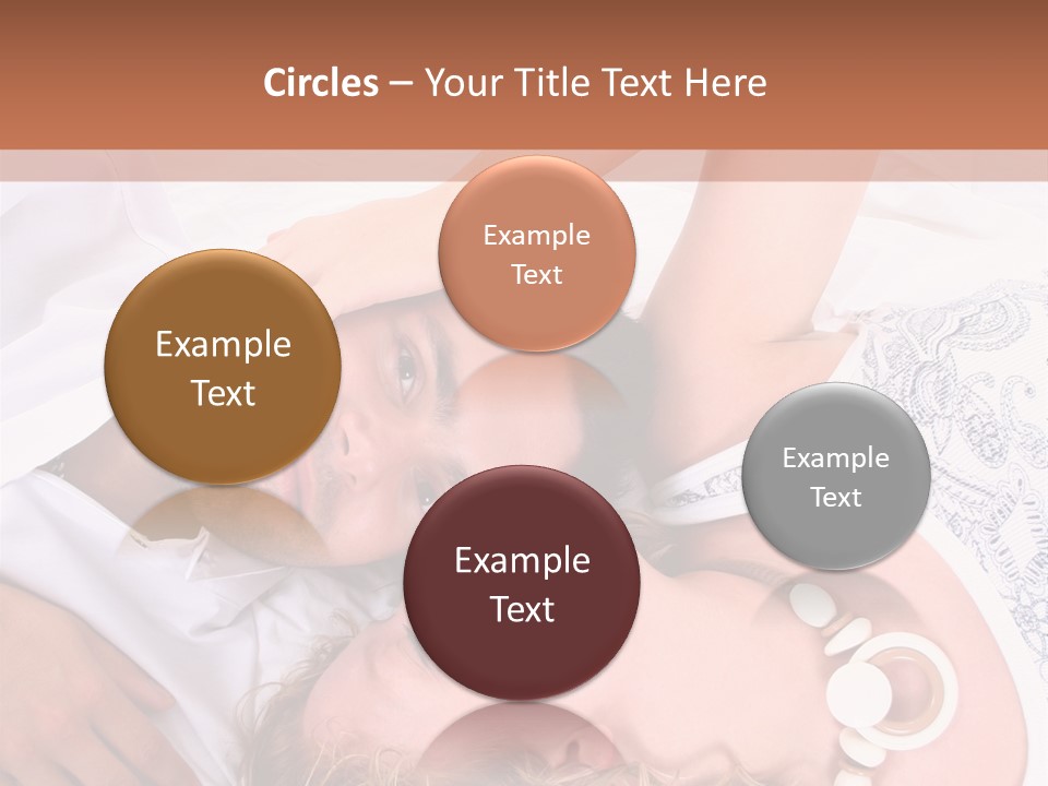 Couple In White >> Sleeping Together PowerPoint Template