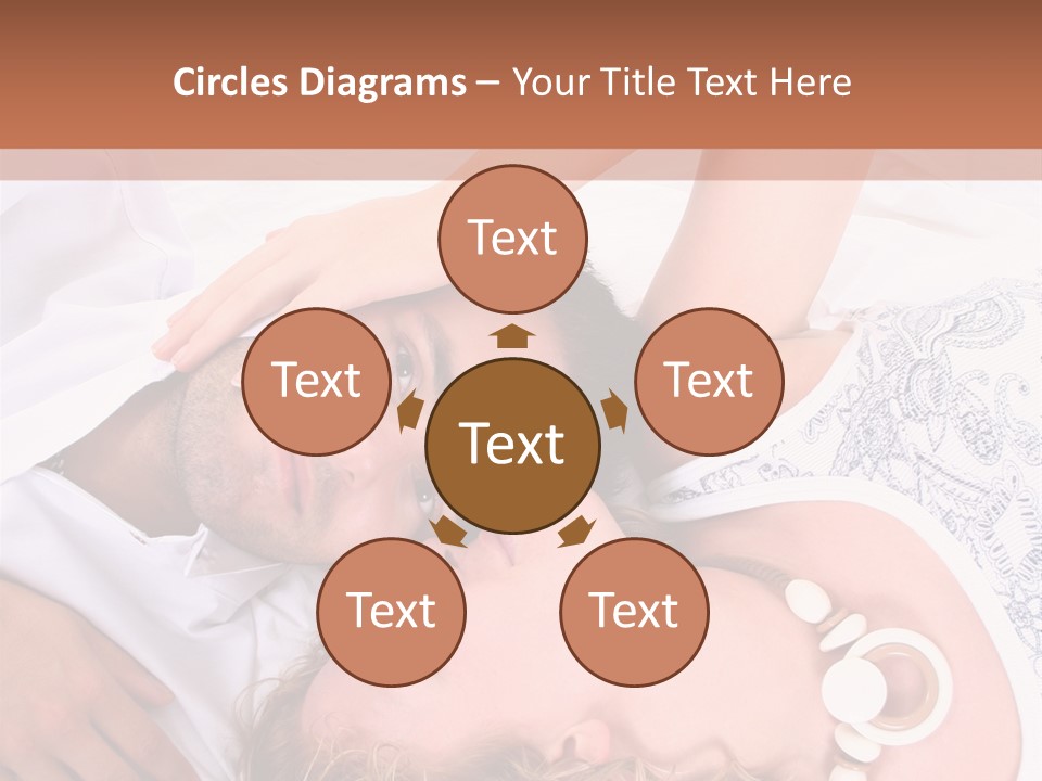 Couple In White >> Sleeping Together PowerPoint Template