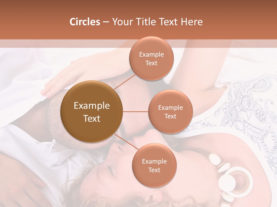 Couple In White >> Sleeping Together PowerPoint Template