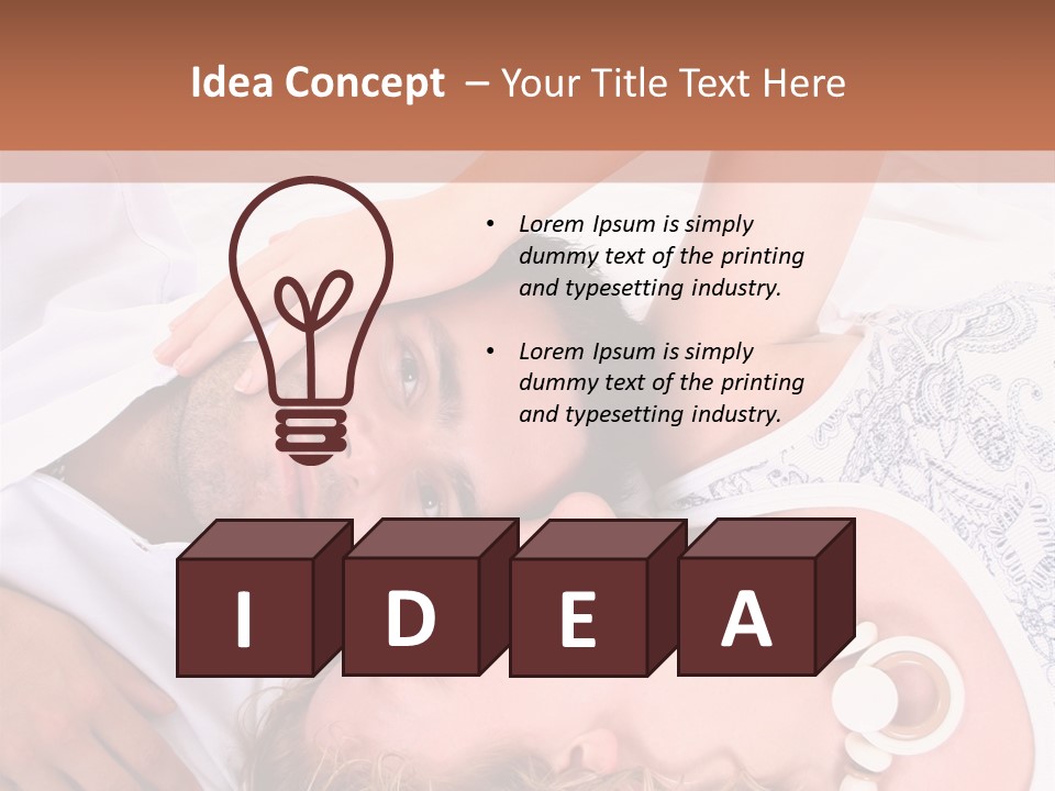 Couple In White >> Sleeping Together PowerPoint Template