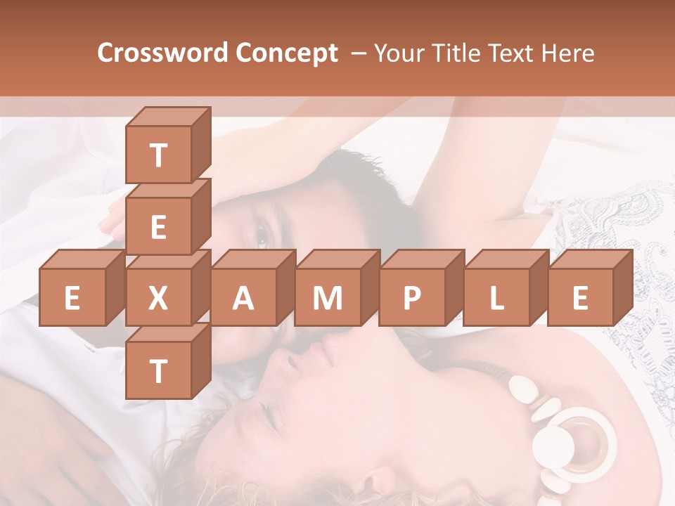 Couple In White >> Sleeping Together PowerPoint Template