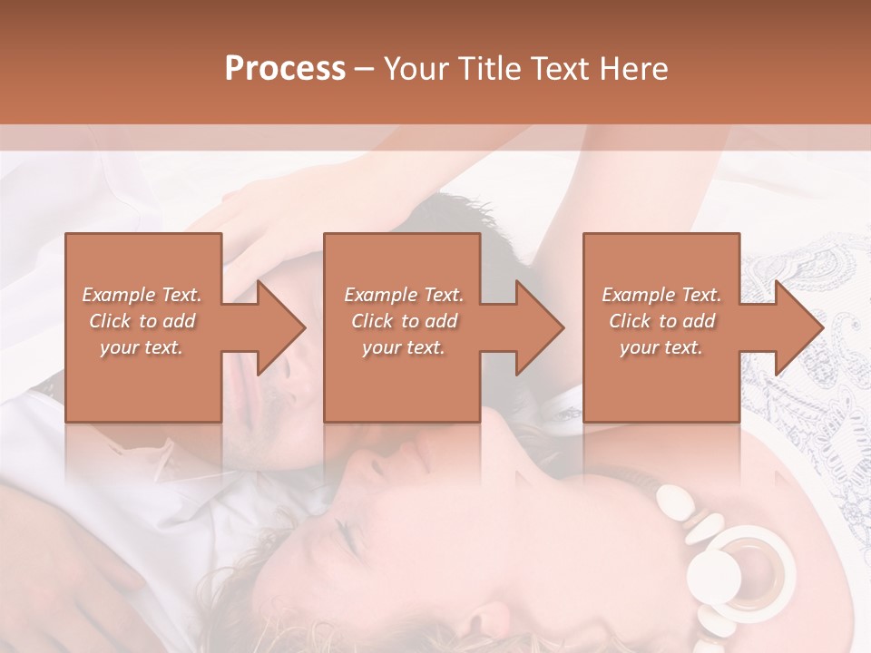 Couple In White >> Sleeping Together PowerPoint Template