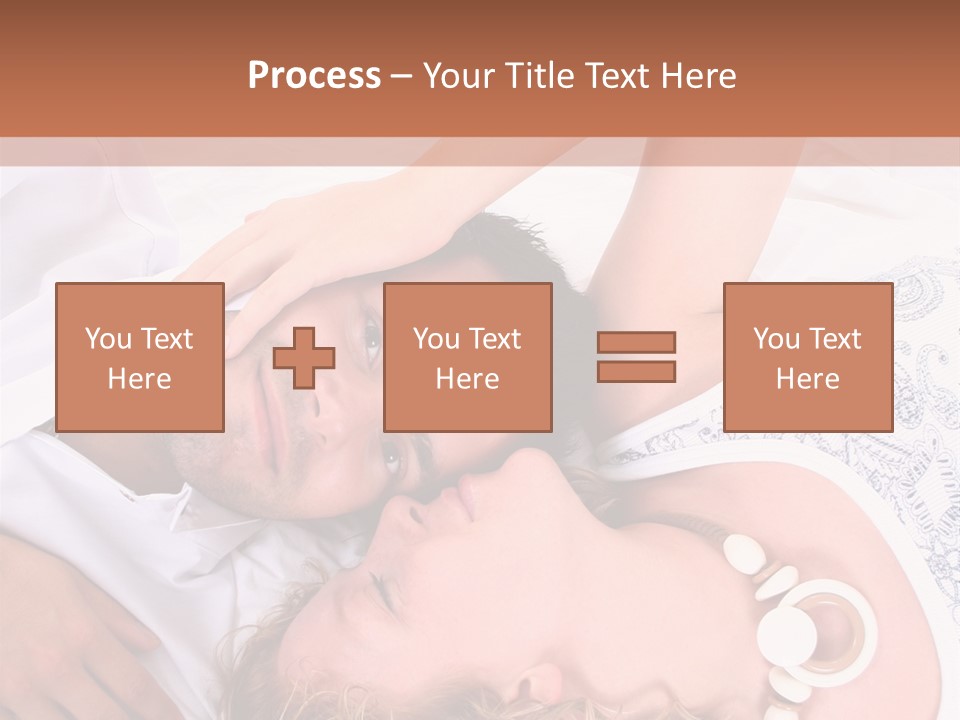 Couple In White >> Sleeping Together PowerPoint Template