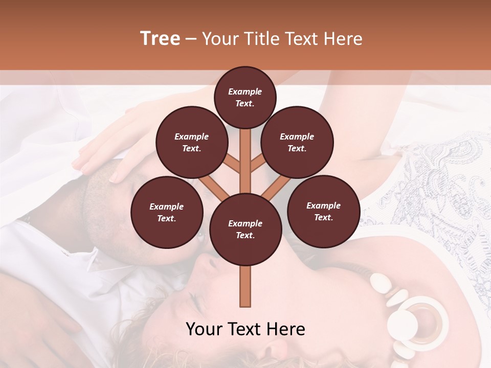 Couple In White >> Sleeping Together PowerPoint Template