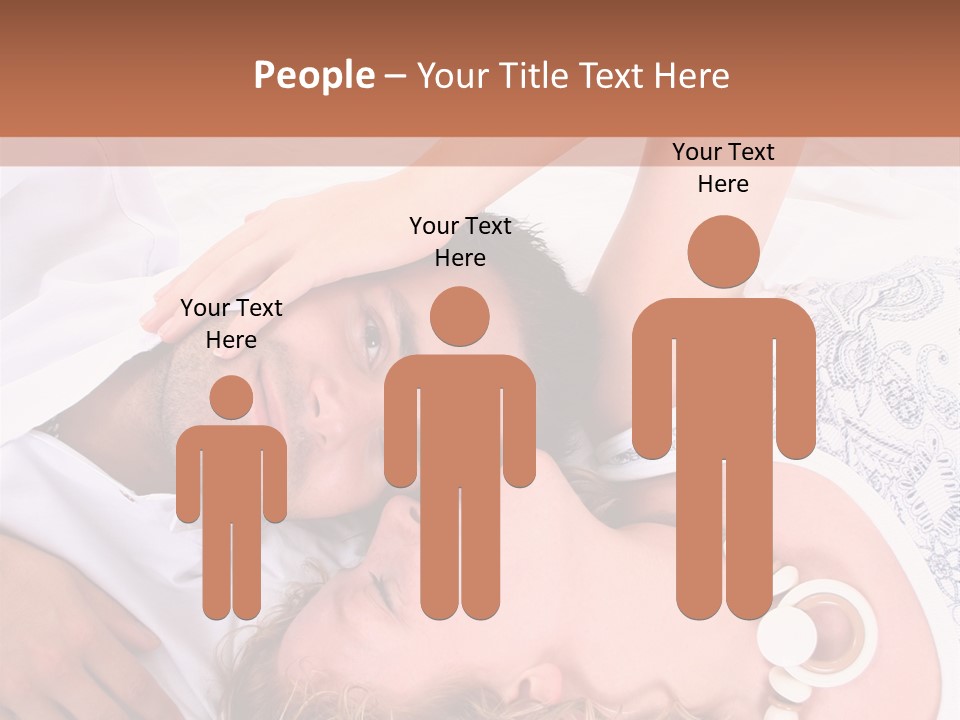 Couple In White >> Sleeping Together PowerPoint Template