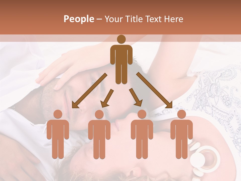 Couple In White >> Sleeping Together PowerPoint Template