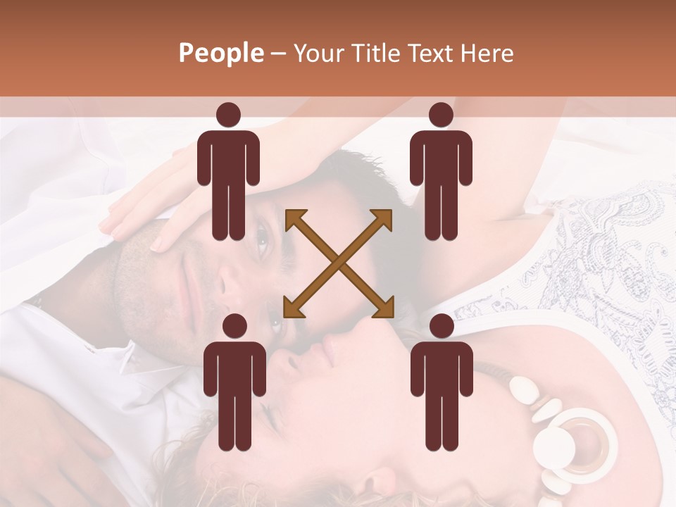 Couple In White >> Sleeping Together PowerPoint Template