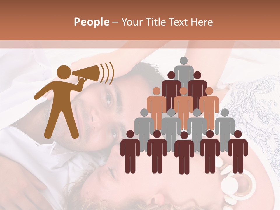 Couple In White >> Sleeping Together PowerPoint Template