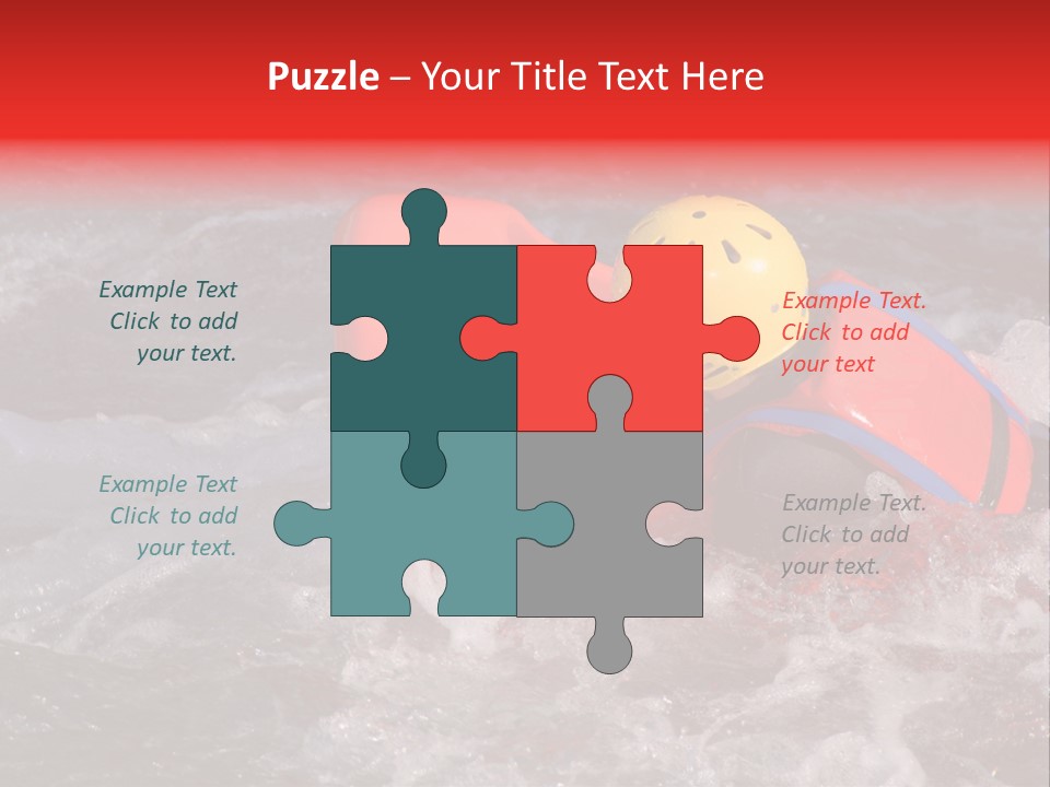 Hydrospeed On A River Soca, Slovenia PowerPoint Template