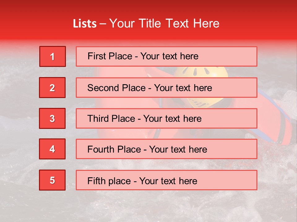 Hydrospeed On A River Soca, Slovenia PowerPoint Template