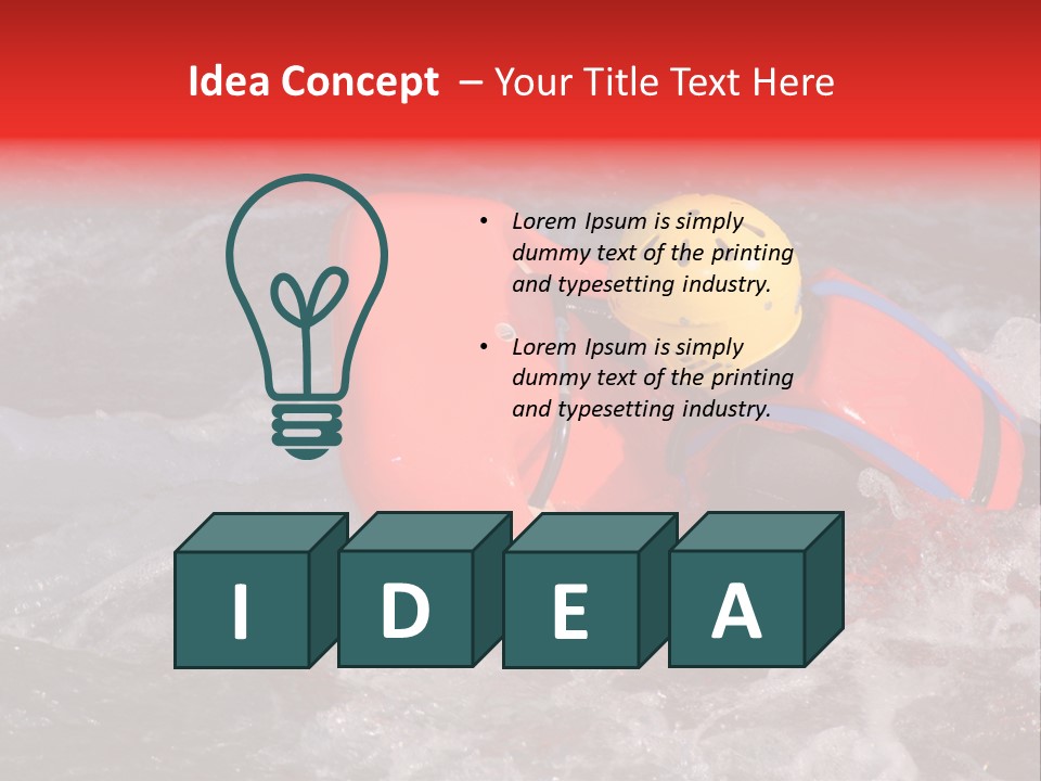 Hydrospeed On A River Soca, Slovenia PowerPoint Template