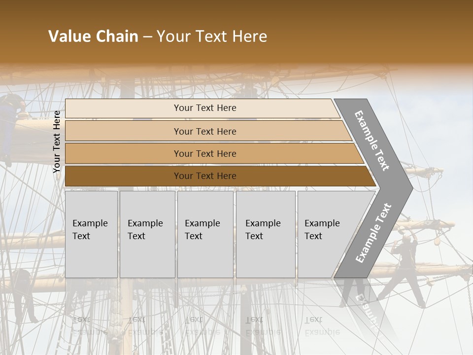 Sailors In The Mast Of An Ancient Teaching Ship, During The Tall Ships Race In Antwerp In 2006 PowerPoint Template