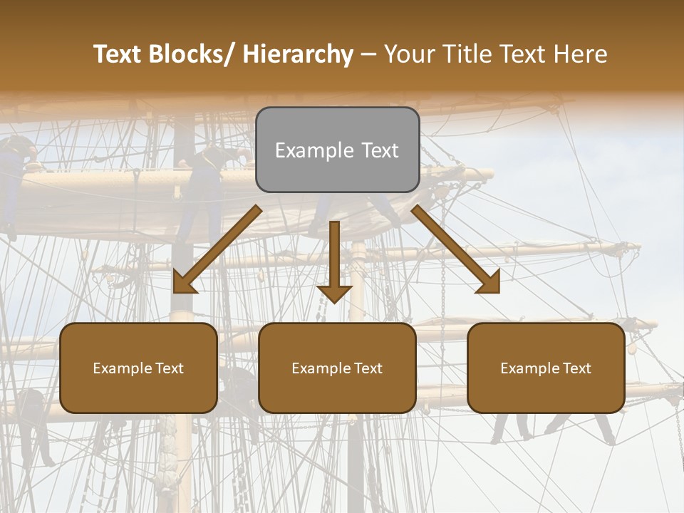 Sailors In The Mast Of An Ancient Teaching Ship, During The Tall Ships Race In Antwerp In 2006 PowerPoint Template