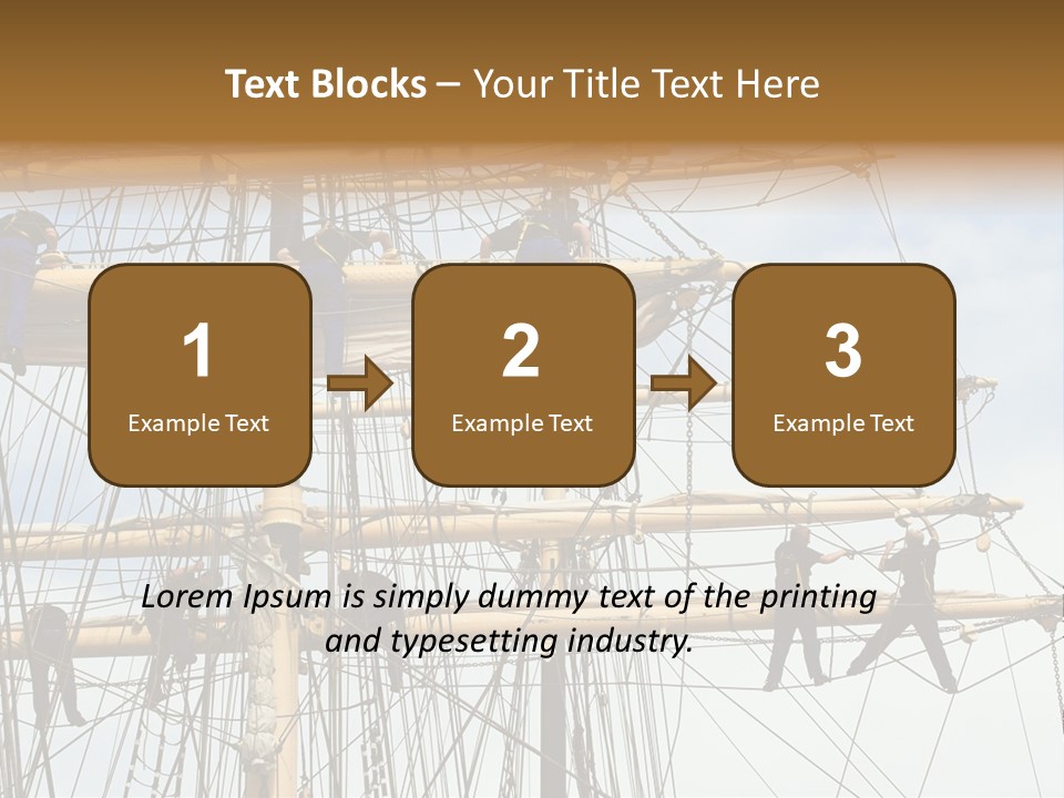 Sailors In The Mast Of An Ancient Teaching Ship, During The Tall Ships Race In Antwerp In 2006 PowerPoint Template