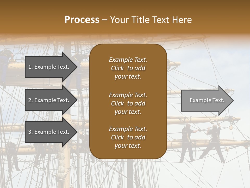 Sailors In The Mast Of An Ancient Teaching Ship, During The Tall Ships Race In Antwerp In 2006 PowerPoint Template