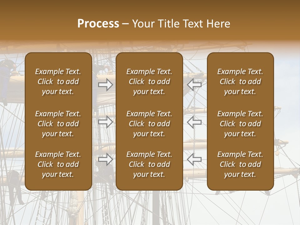 Sailors In The Mast Of An Ancient Teaching Ship, During The Tall Ships Race In Antwerp In 2006 PowerPoint Template