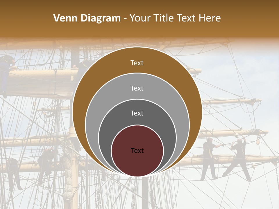 Sailors In The Mast Of An Ancient Teaching Ship, During The Tall Ships Race In Antwerp In 2006 PowerPoint Template
