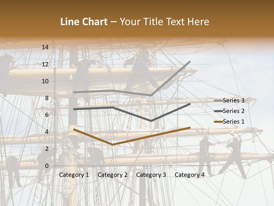 Sailors In The Mast Of An Ancient Teaching Ship, During The Tall Ships Race In Antwerp In 2006 PowerPoint Template