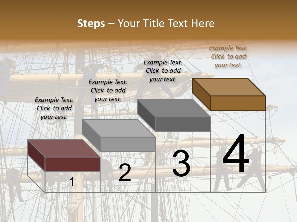 Sailors In The Mast Of An Ancient Teaching Ship, During The Tall Ships Race In Antwerp In 2006 PowerPoint Template