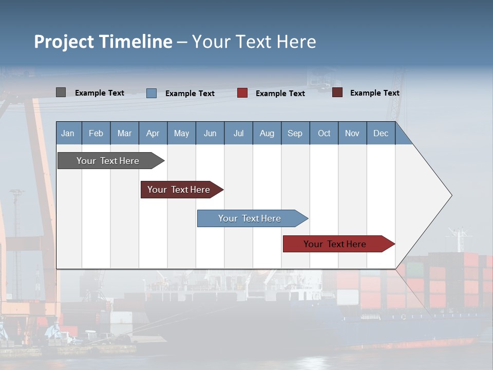 Container Ship Being Unloaded At Antwerp World Harbor (All Brand Names And Logos Have Been Removed) PowerPoint Template
