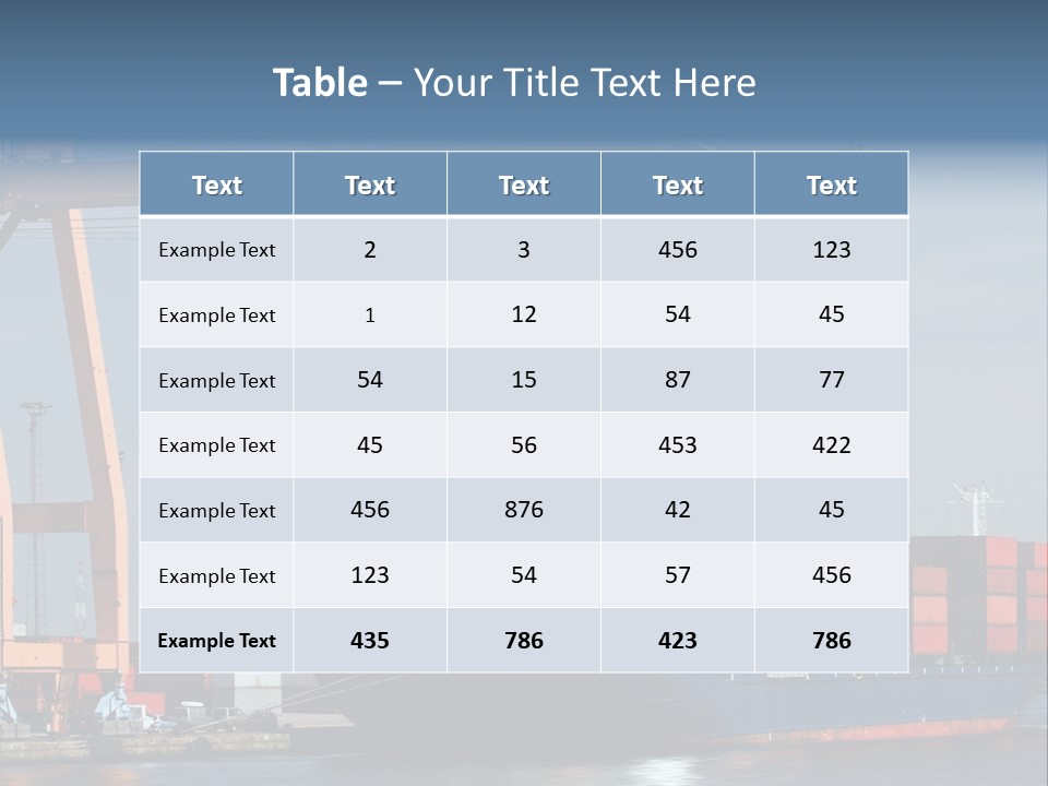 Container Ship Being Unloaded At Antwerp World Harbor (All Brand Names And Logos Have Been Removed) PowerPoint Template