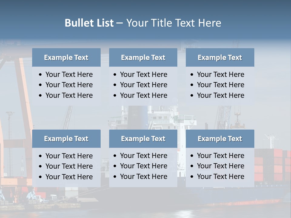Container Ship Being Unloaded At Antwerp World Harbor (All Brand Names And Logos Have Been Removed) PowerPoint Template