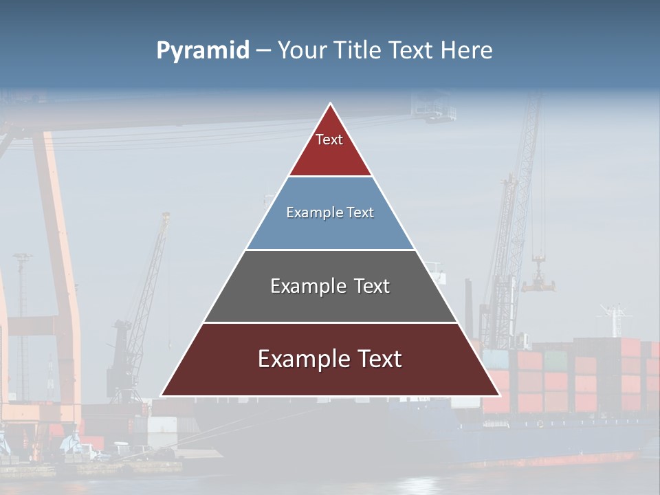 Container Ship Being Unloaded At Antwerp World Harbor (All Brand Names And Logos Have Been Removed) PowerPoint Template