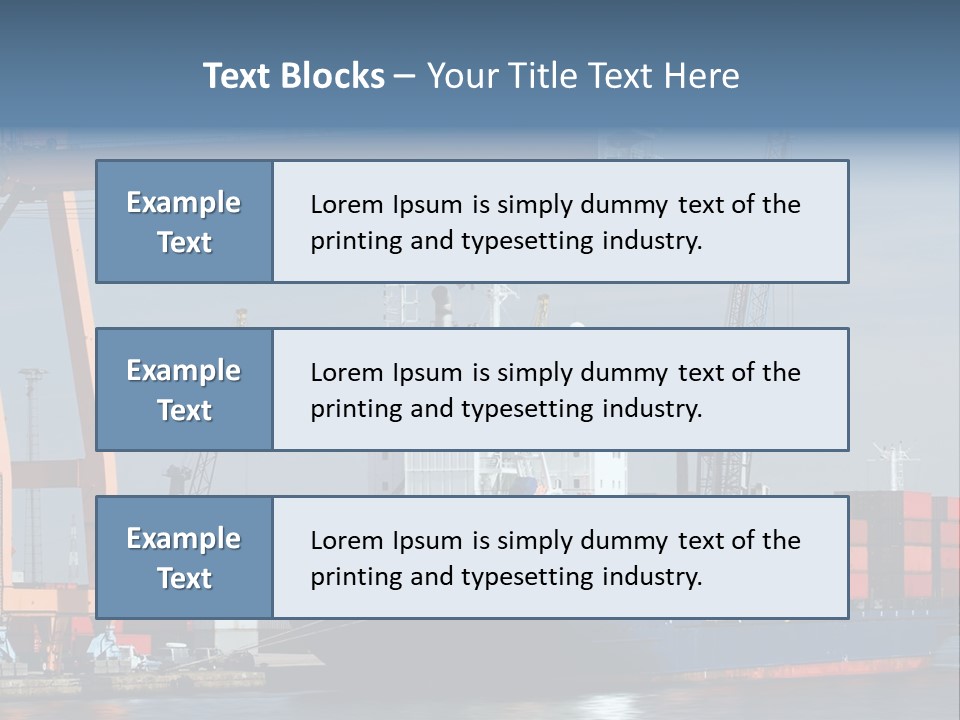 Container Ship Being Unloaded At Antwerp World Harbor (All Brand Names And Logos Have Been Removed) PowerPoint Template