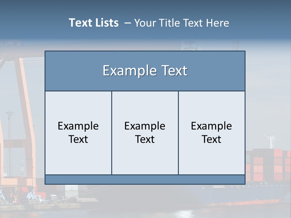 Container Ship Being Unloaded At Antwerp World Harbor (All Brand Names And Logos Have Been Removed) PowerPoint Template