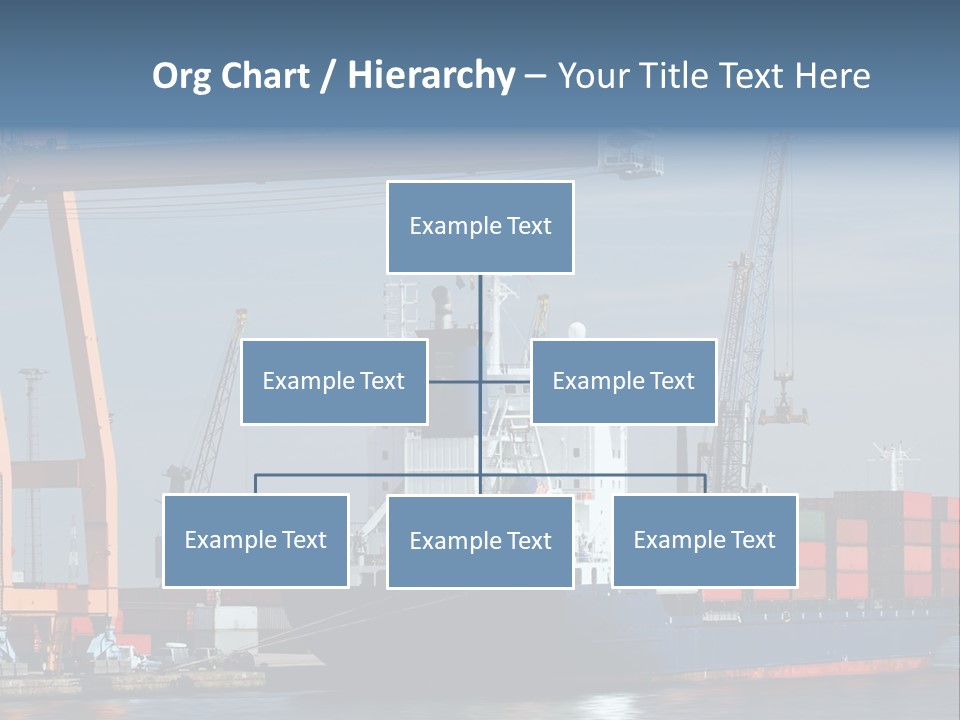 Container Ship Being Unloaded At Antwerp World Harbor (All Brand Names And Logos Have Been Removed) PowerPoint Template