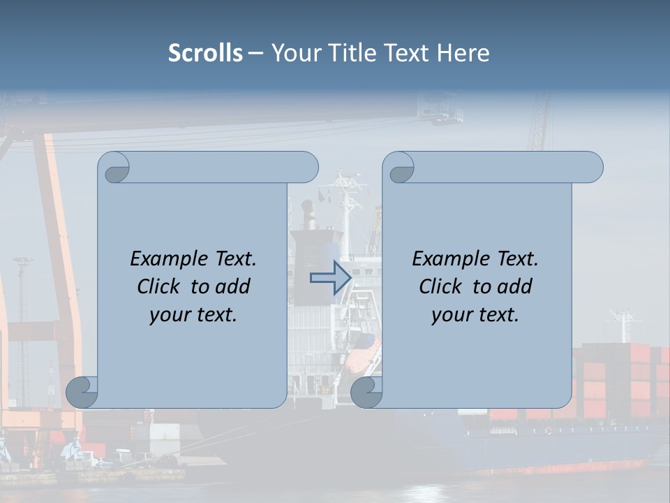 Container Ship Being Unloaded At Antwerp World Harbor (All Brand Names And Logos Have Been Removed) PowerPoint Template