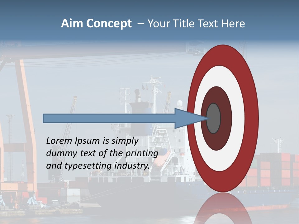 Container Ship Being Unloaded At Antwerp World Harbor (All Brand Names And Logos Have Been Removed) PowerPoint Template