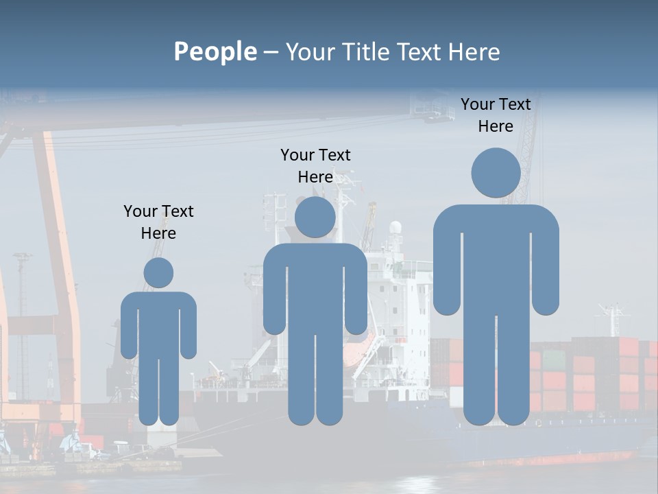 Container Ship Being Unloaded At Antwerp World Harbor (All Brand Names And Logos Have Been Removed) PowerPoint Template