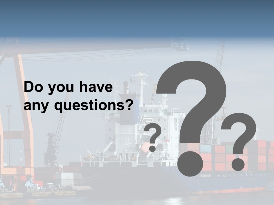 Container Ship Being Unloaded At Antwerp World Harbor (All Brand Names And Logos Have Been Removed) PowerPoint Template