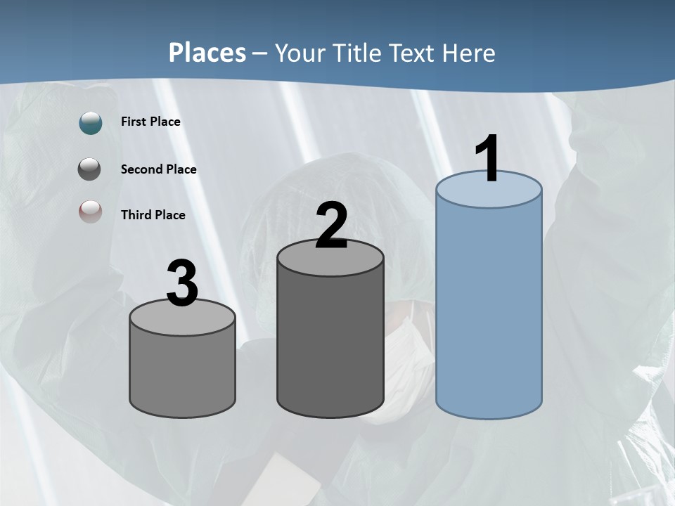 Scientist Working In Laboratory, Chemistry Related Or Medical Design PowerPoint Template
